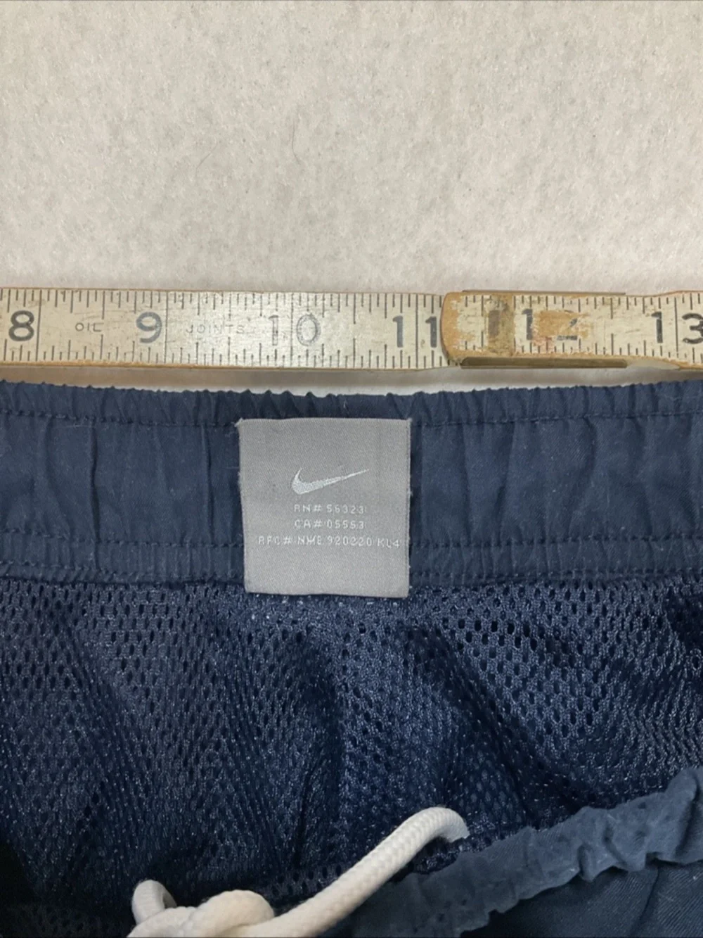 Nike Men’s Lined Shorts Navy with White Striping Pockets Size 2XL Y2K style